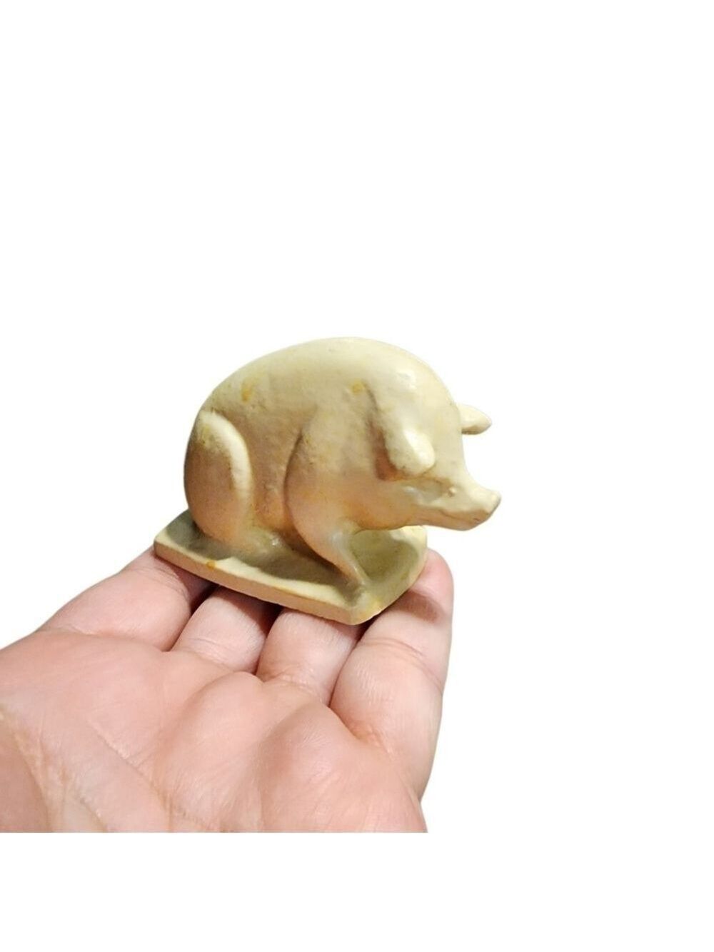 Vtg hog mini figure decor pig boar